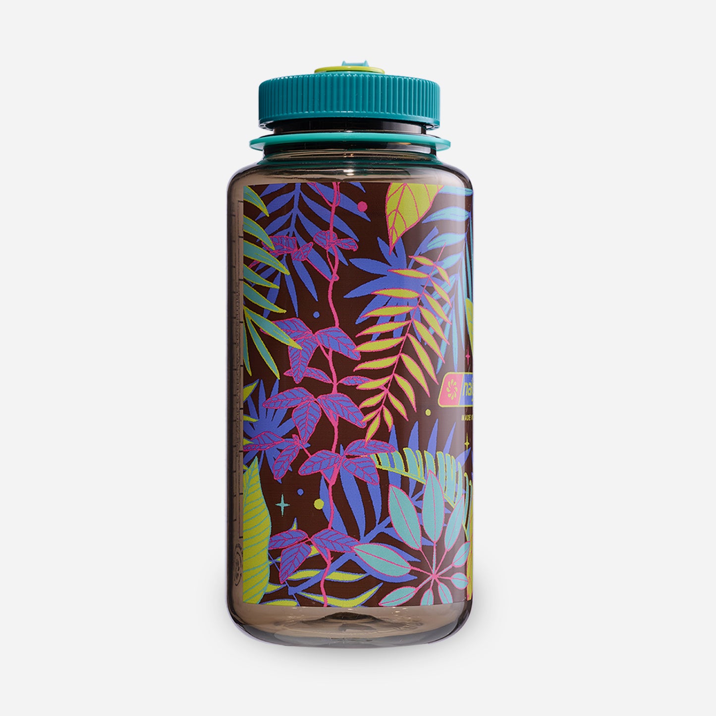 1L Wide Mouth Psychedelic Botanical Print Bottle