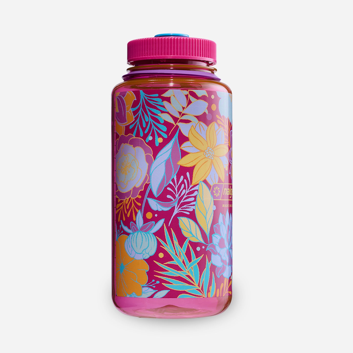 1L Wide Mouth Psychedelic Botanical Print Bottle