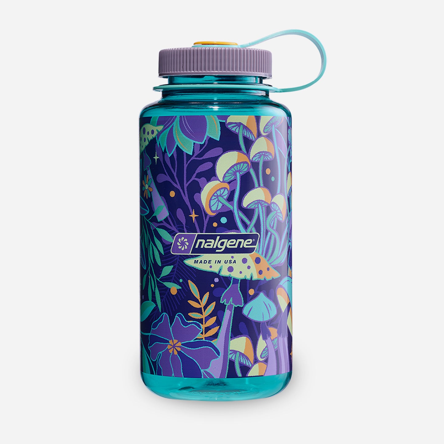 1L Wide Mouth Psychedelic Botanical Print Bottle