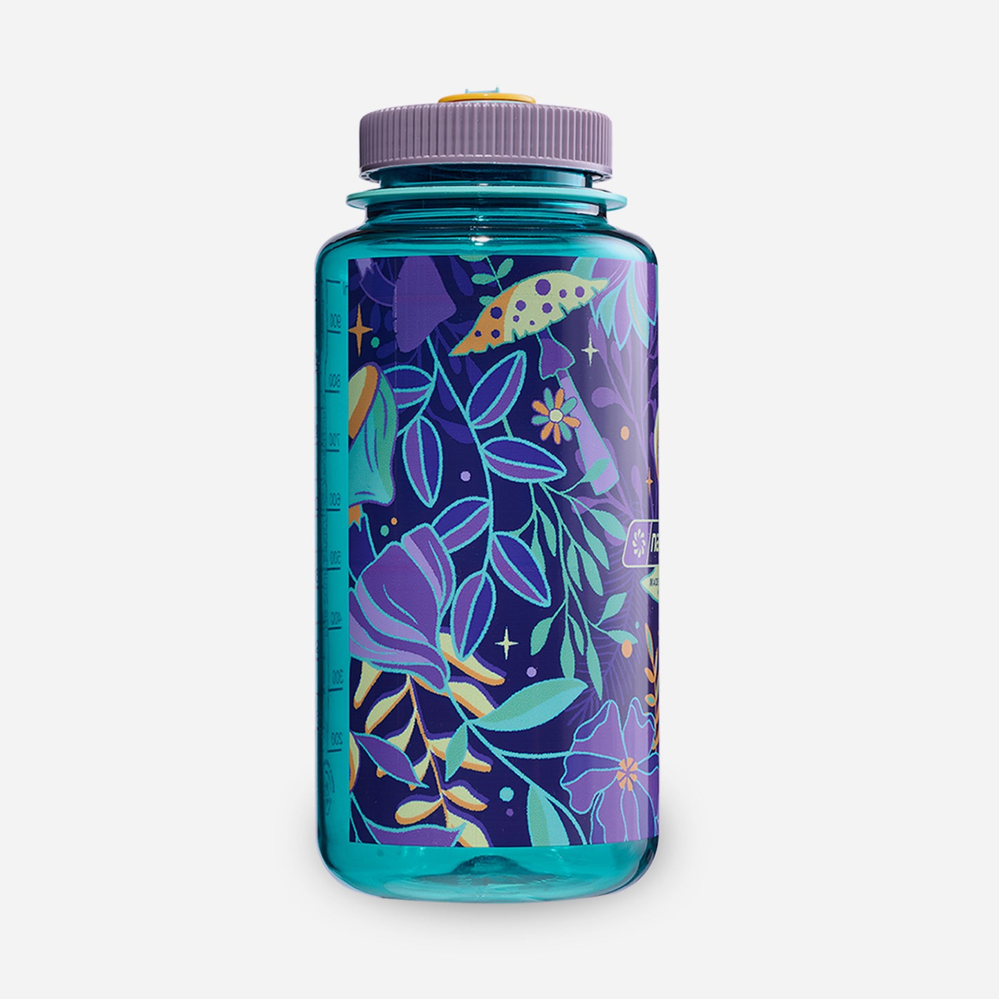1L Wide Mouth Psychedelic Botanical Print Bottle