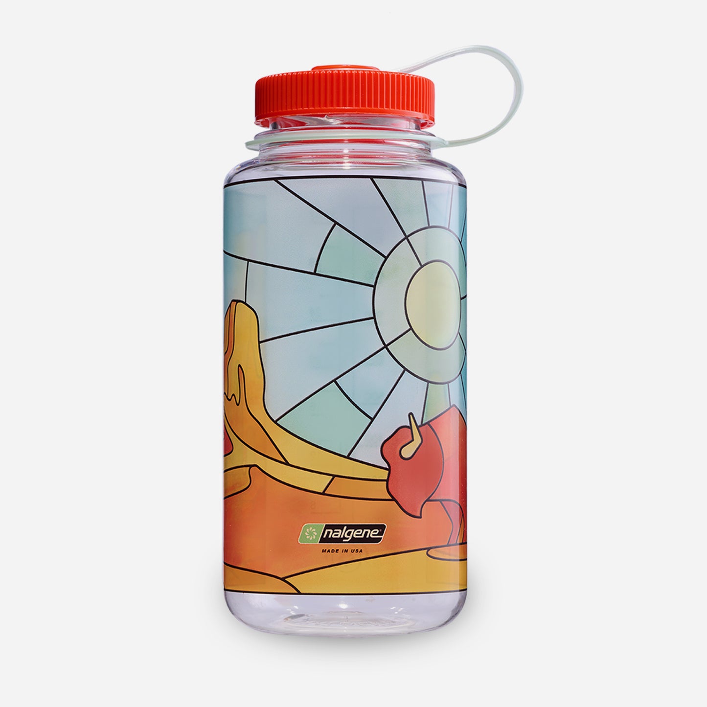 1L Wide Mouth Stained Glass Print Bottle
