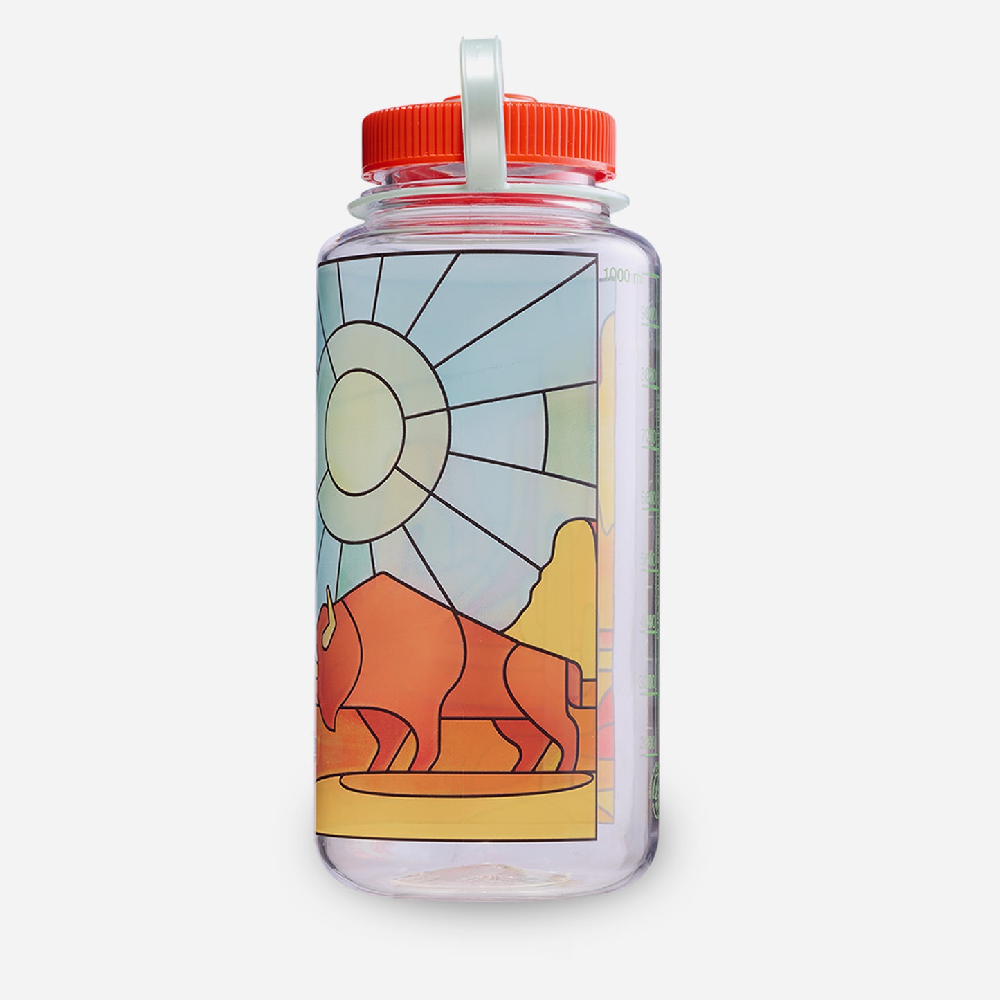 1L Wide Mouth Stained Glass Print Bottle