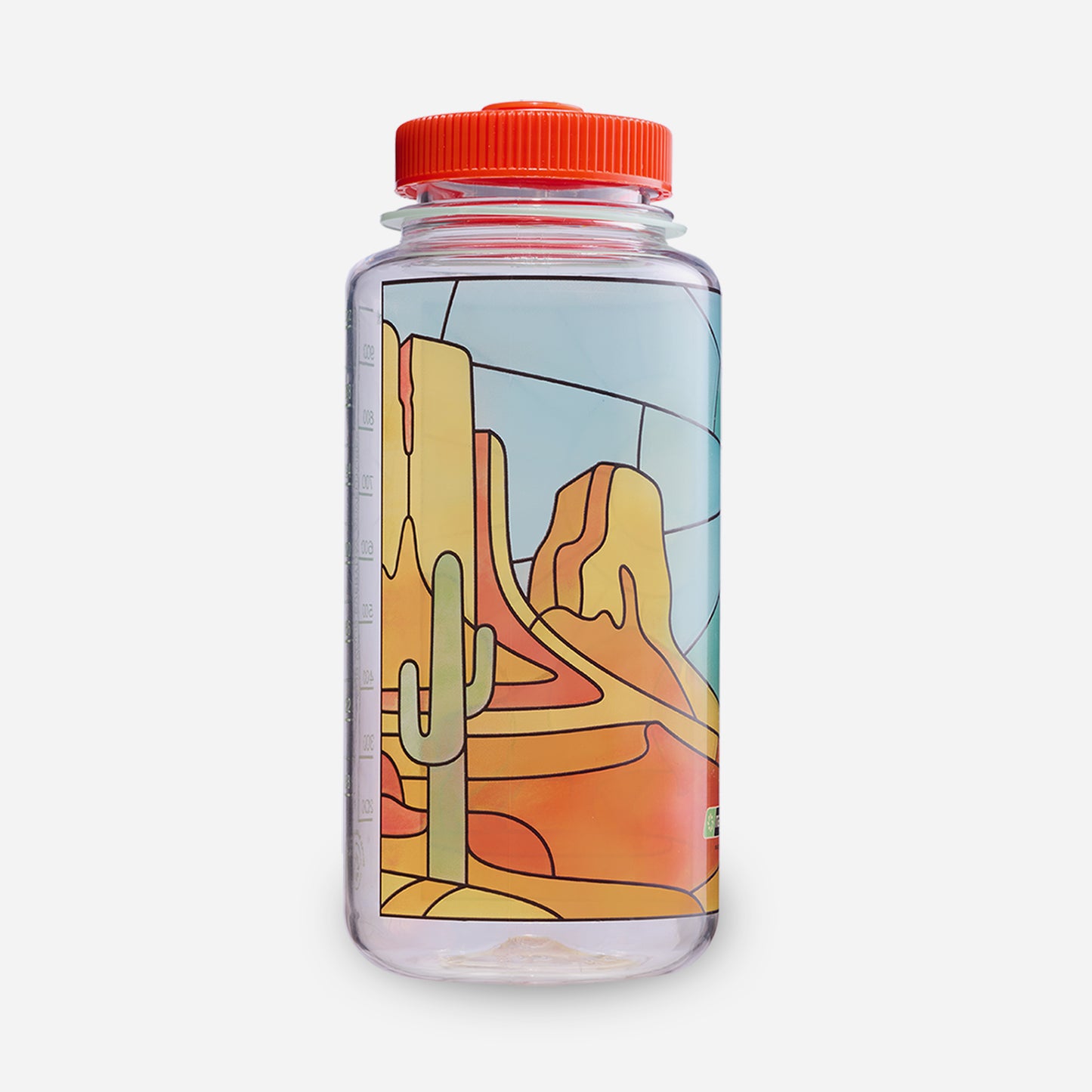 1L Wide Mouth Stained Glass Print Bottle