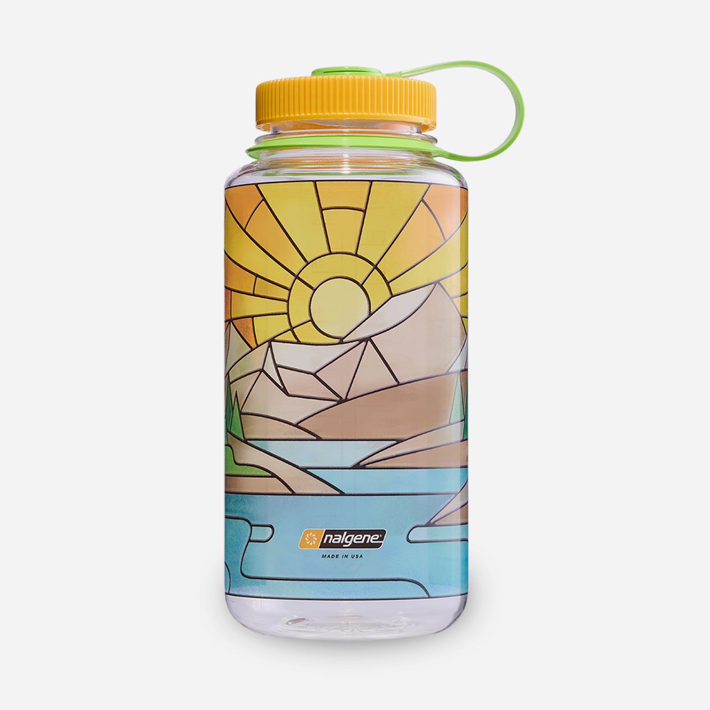 1L Wide Mouth Stained Glass Print Bottle