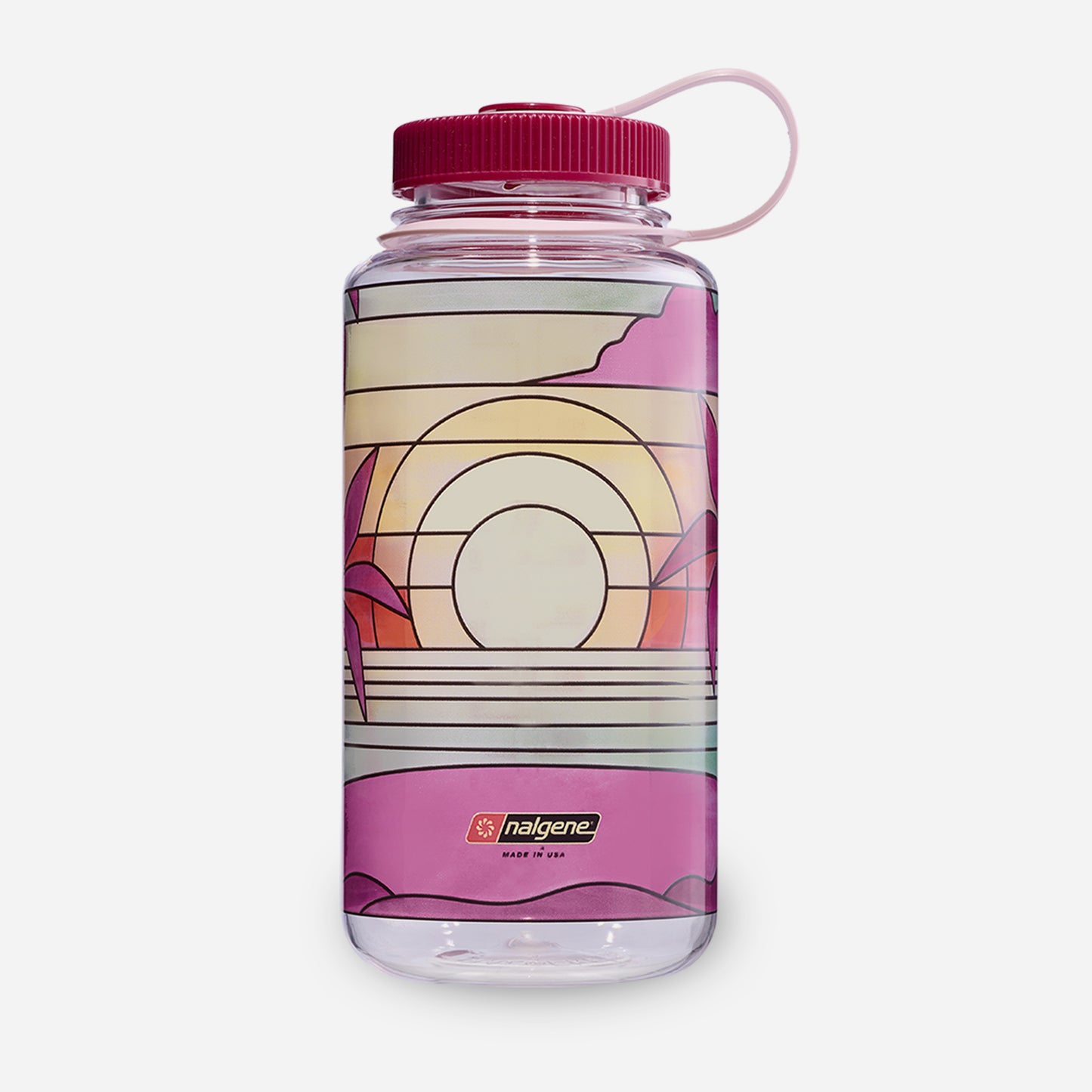 1L Wide Mouth Stained Glass Print Bottle