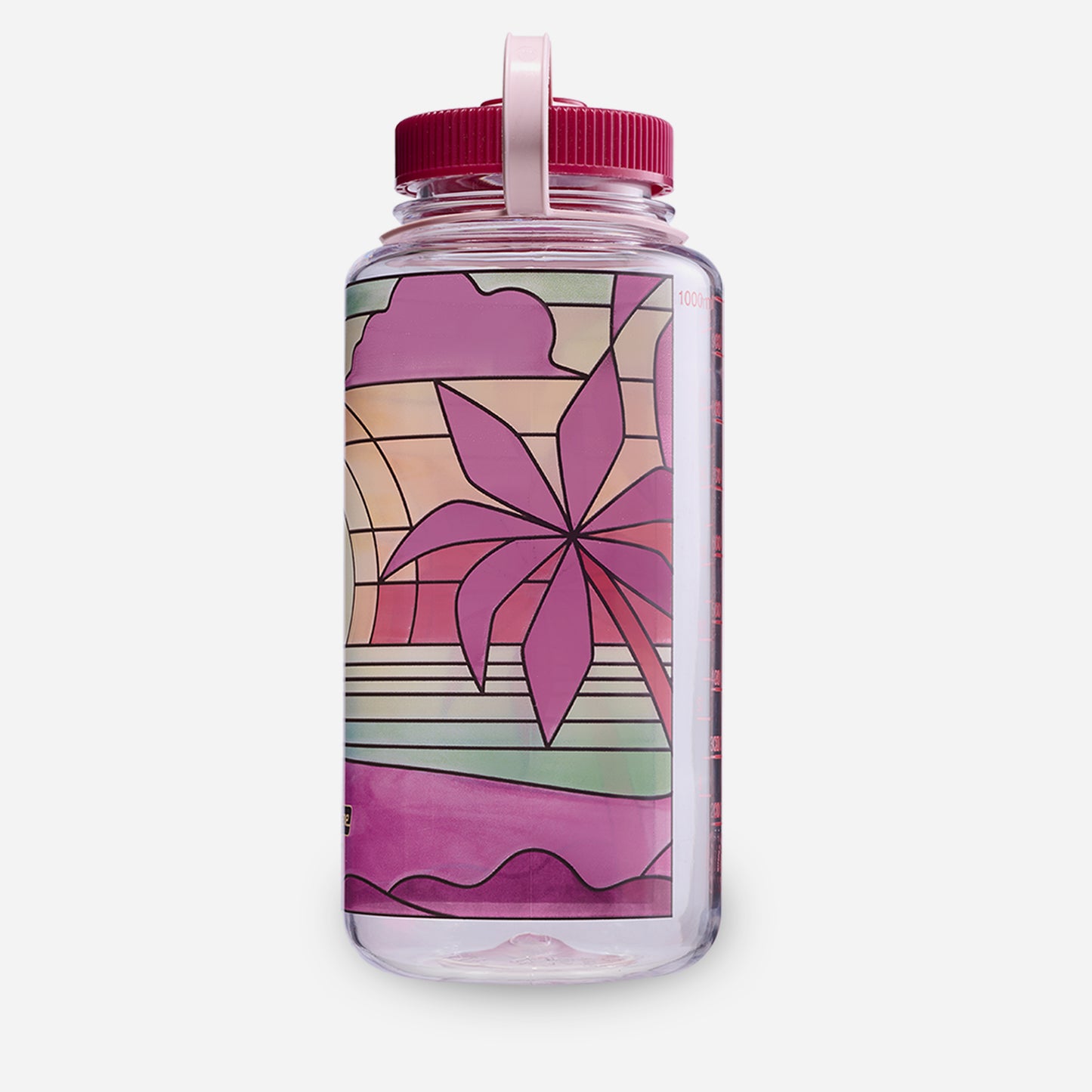 1L Wide Mouth Stained Glass Print Bottle