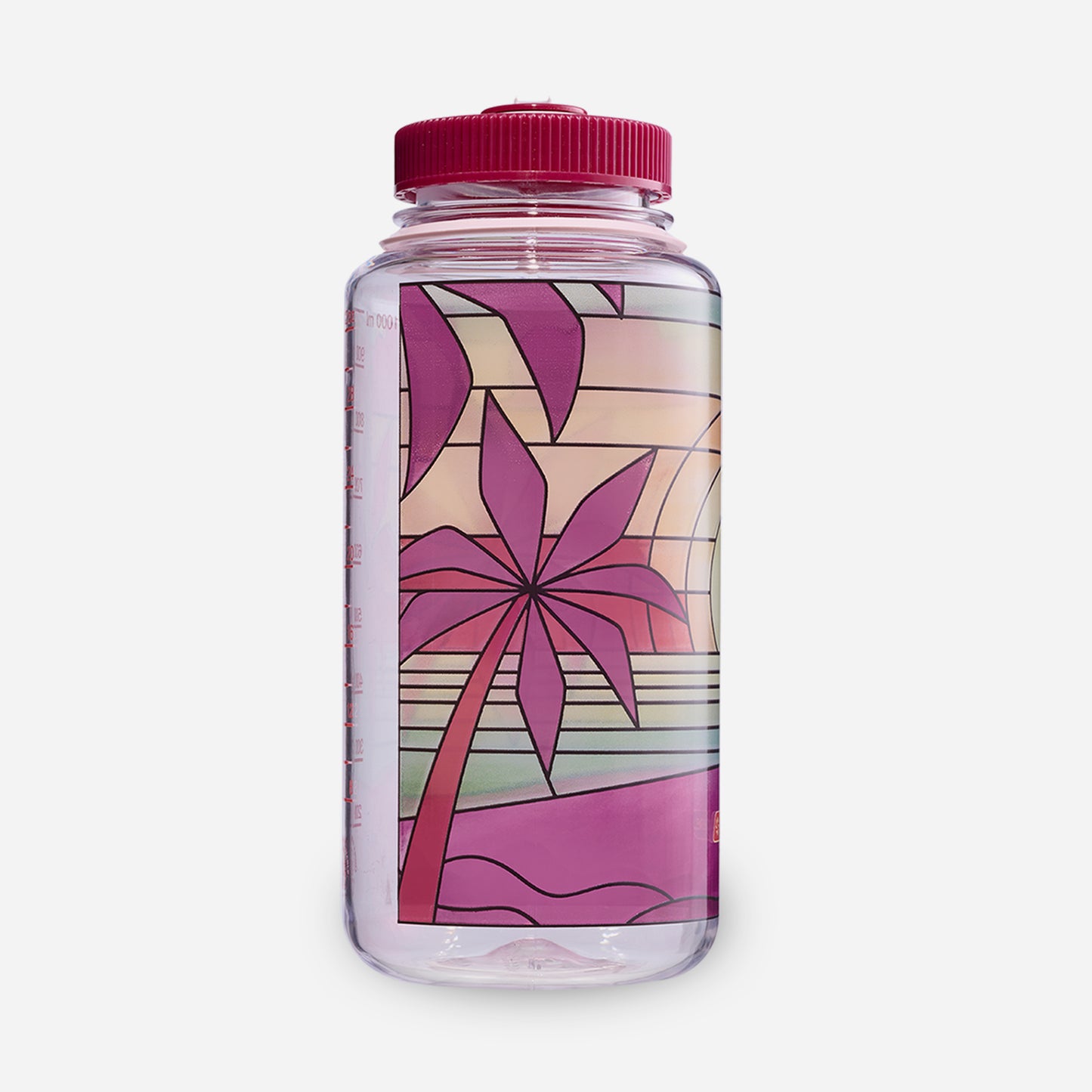 1L Wide Mouth Stained Glass Print Bottle