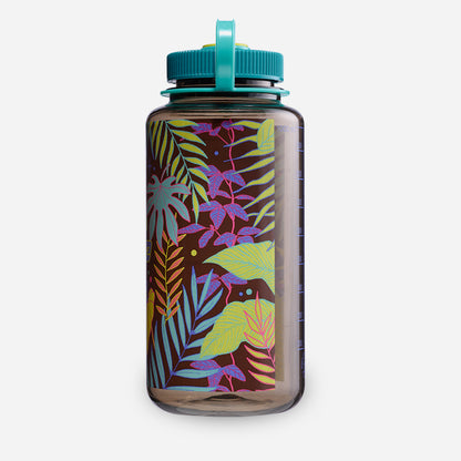 1L Wide Mouth Psychedelic Botanical Print Bottle