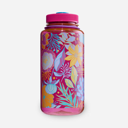 1L Wide Mouth Psychedelic Botanical Print Bottle