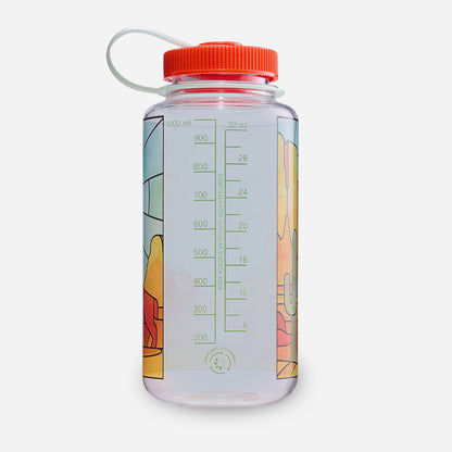 1L Wide Mouth Stained Glass Print Bottle